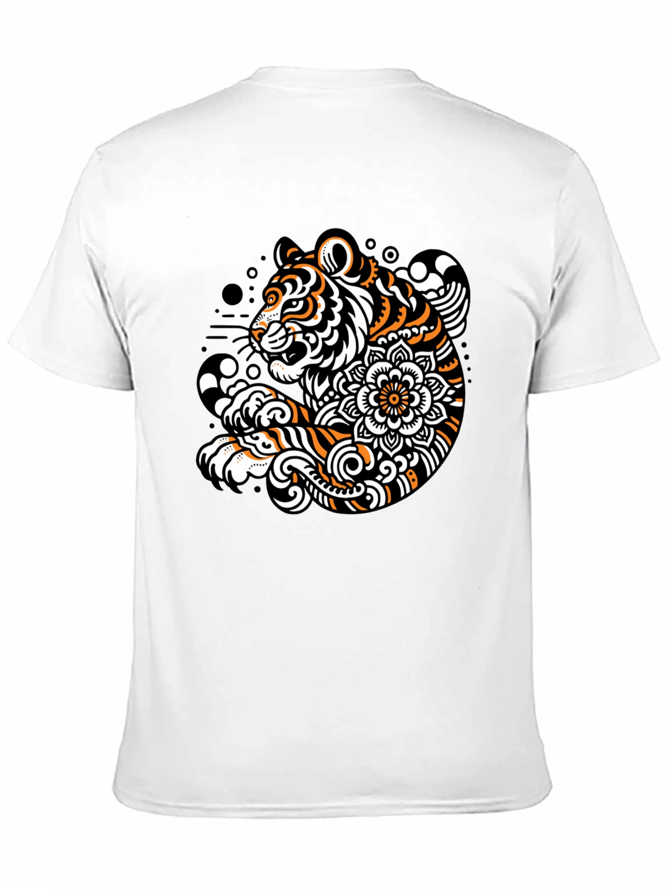Tiger Graphic Print Black Tee