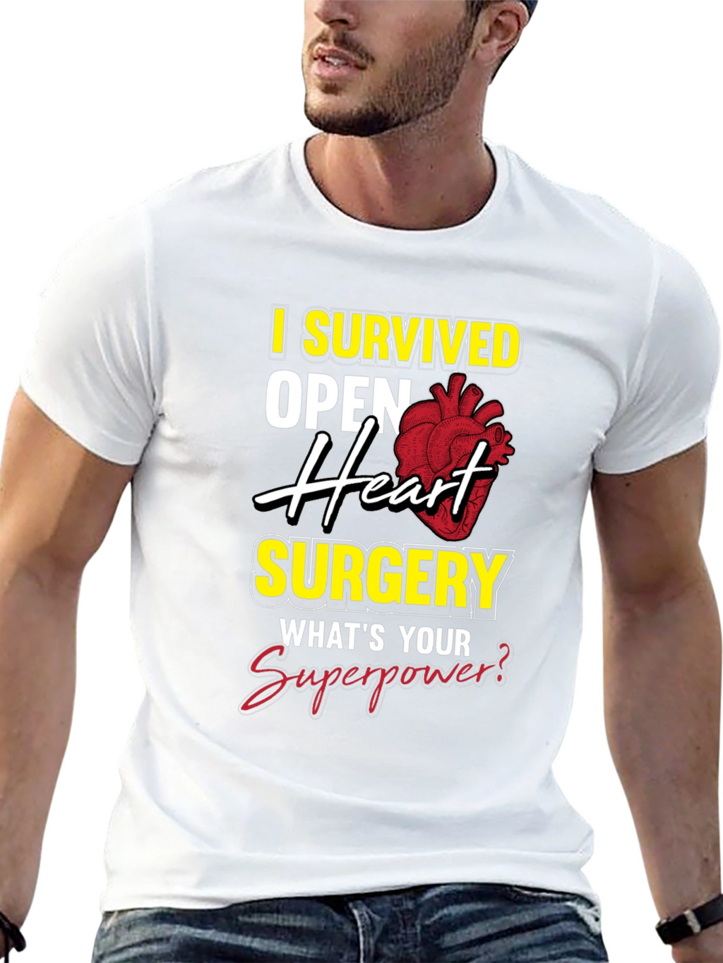 Heart Surgery Survivor T-Shirt - Superpower Design