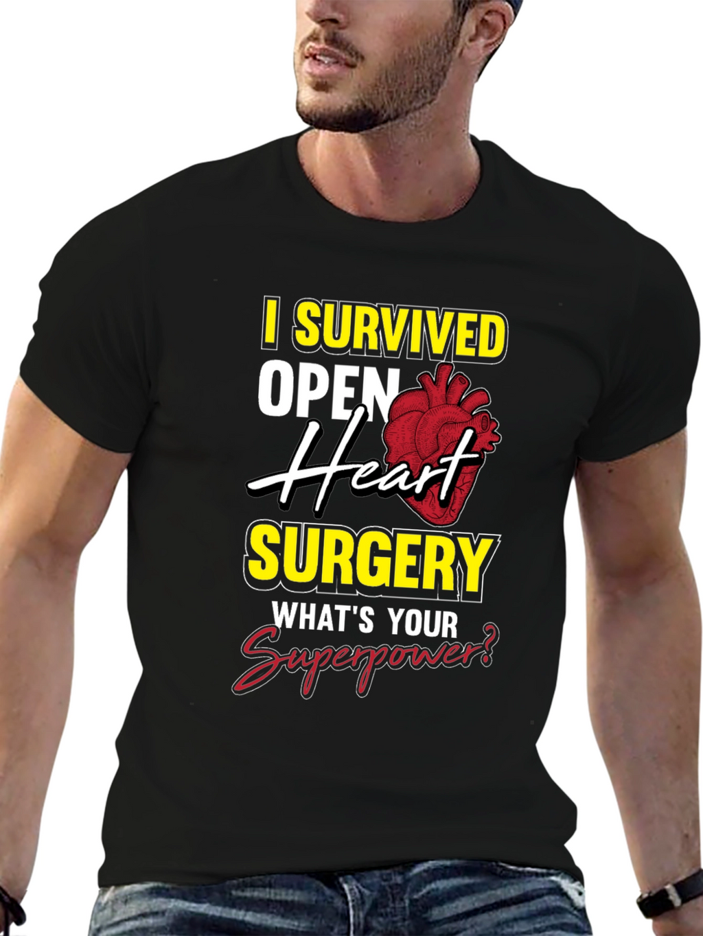 Heart Surgery Survivor T-Shirt - Superpower Design