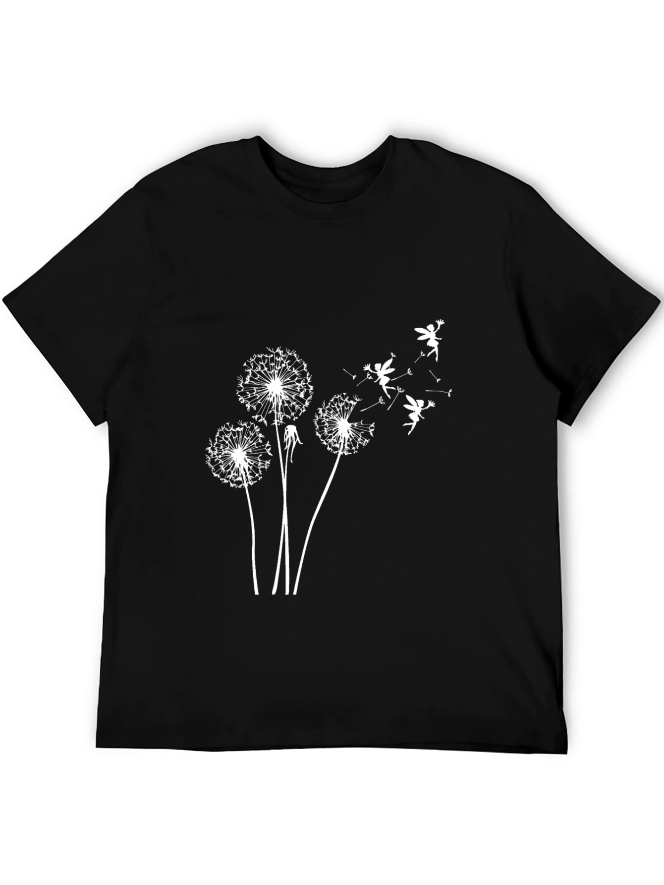Dandelion Fairy Black Graphic Tee