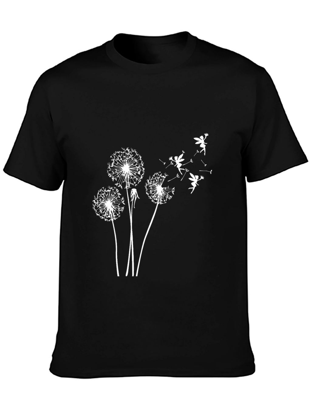 Dandelion Fairy Black Graphic Tee