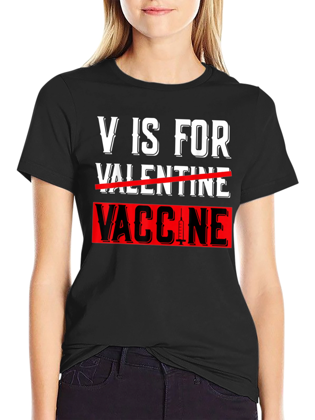 V is for Vaccine T-Shirt Anti-Valentines Day
