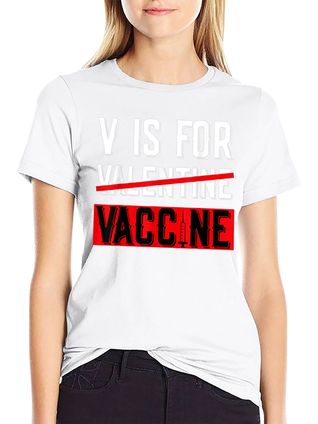V is for Vaccine T-Shirt Anti-Valentines Day