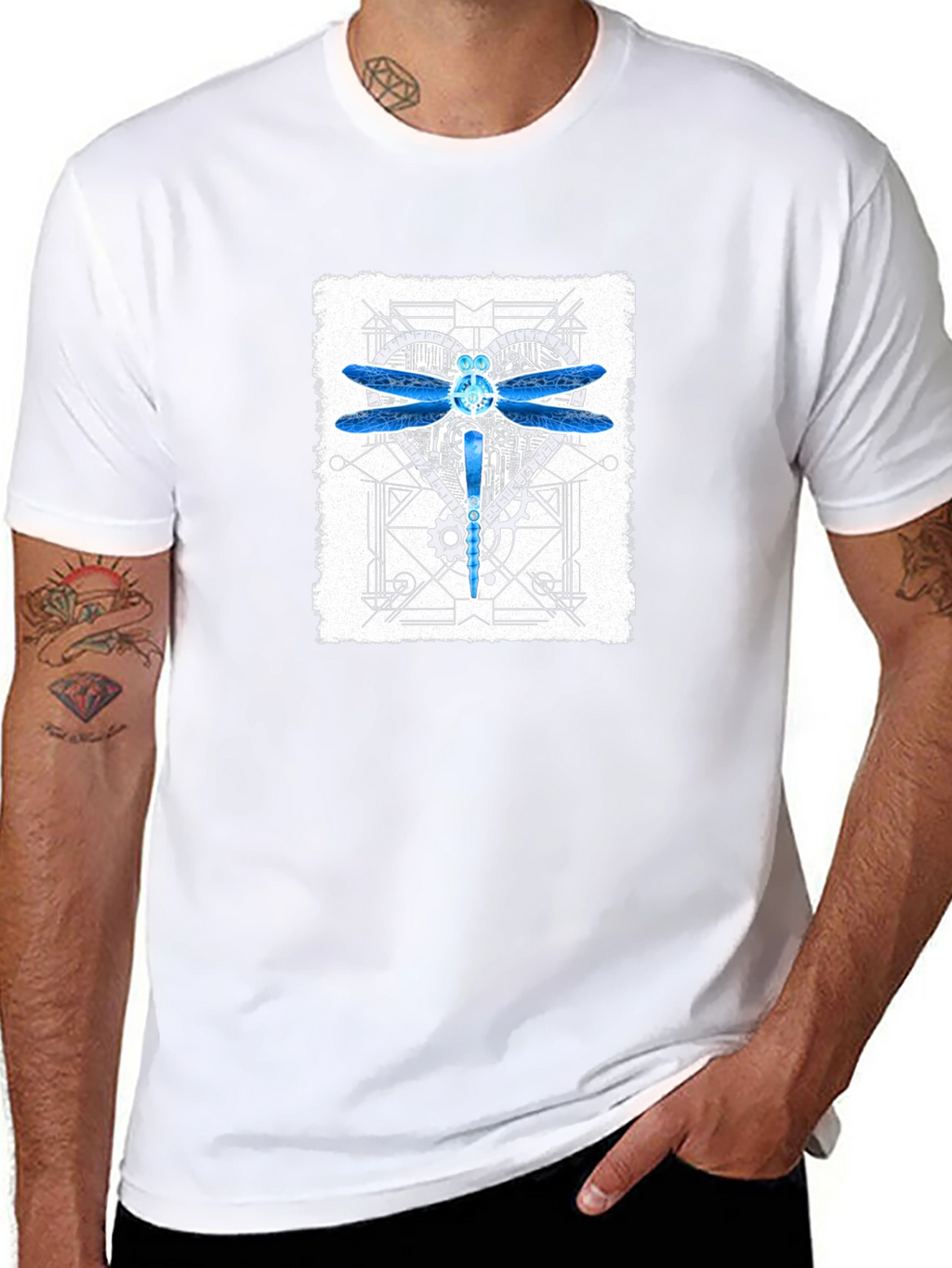 Dragonfly Steampunk Graphic T-Shirt