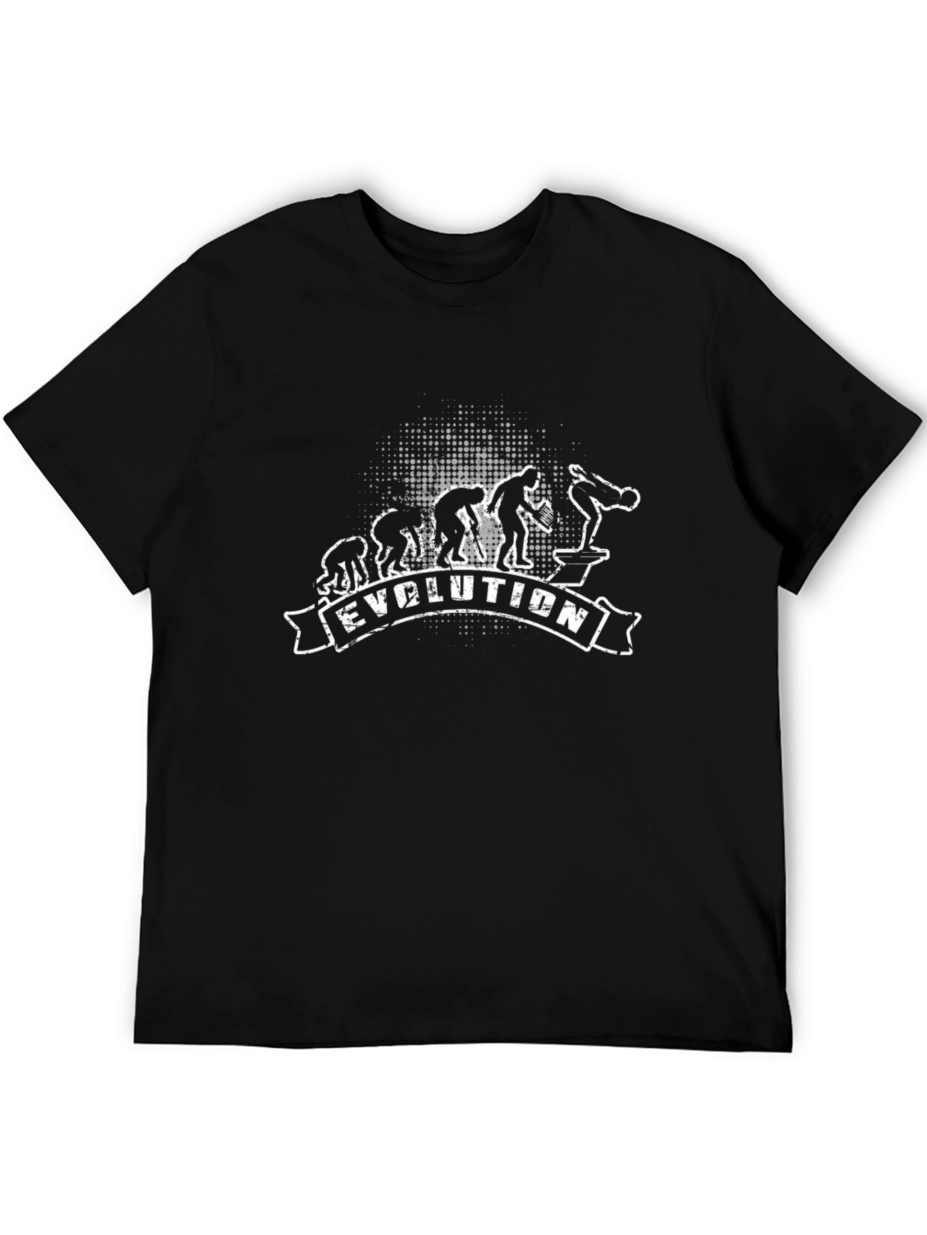 Evolution of Man Artistic Graphic Print T-Shirt