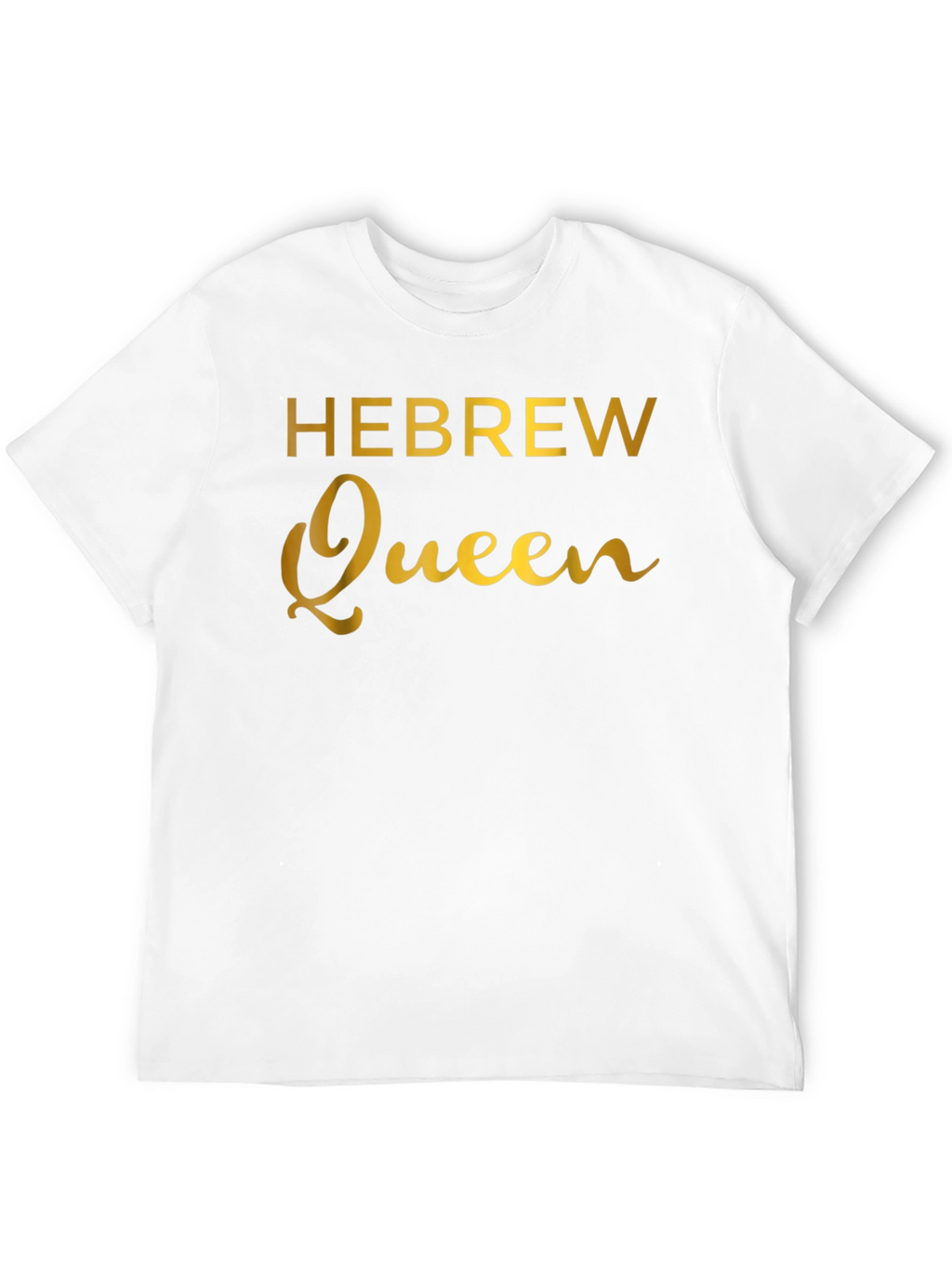Hebrew Queen Graphic Print Black T-Shirt