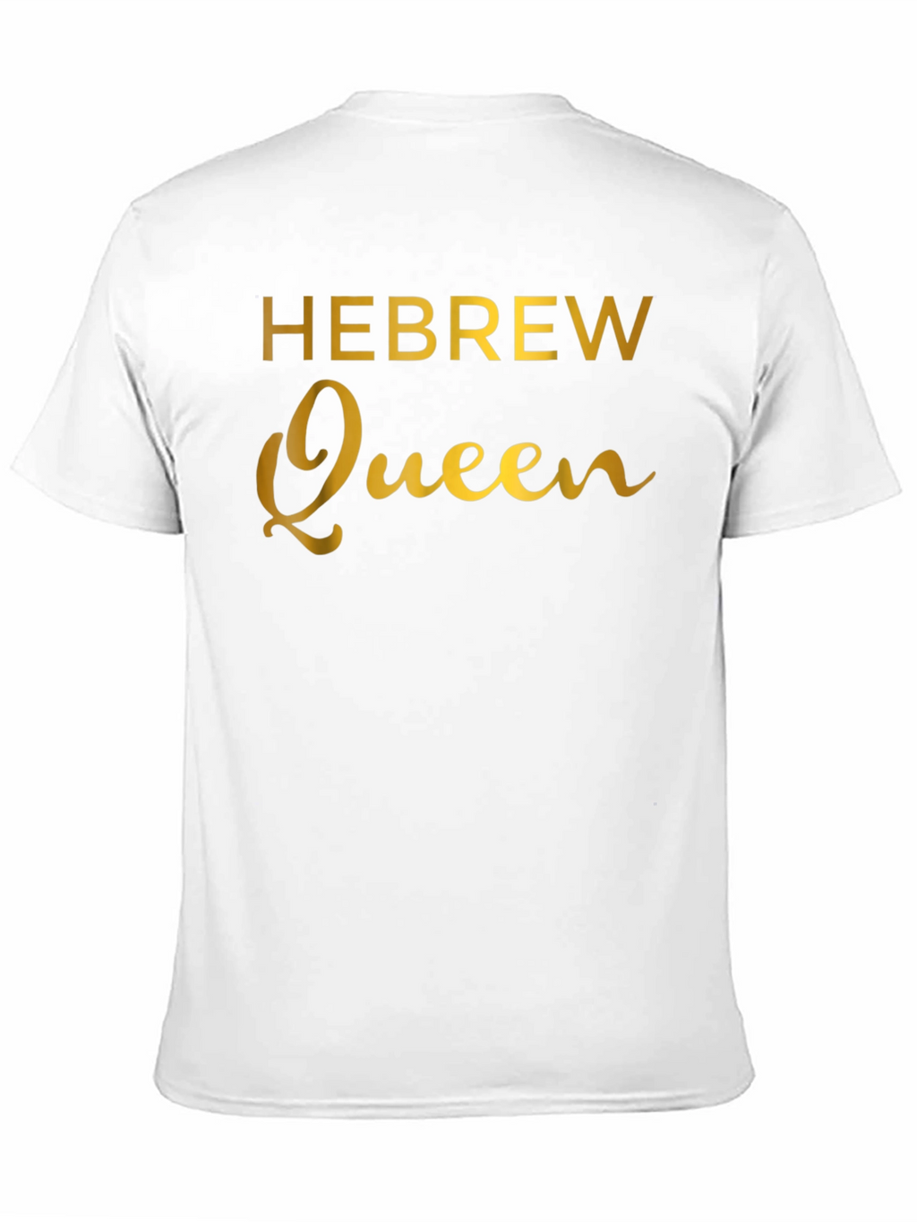Hebrew Queen Graphic Print Black T-Shirt