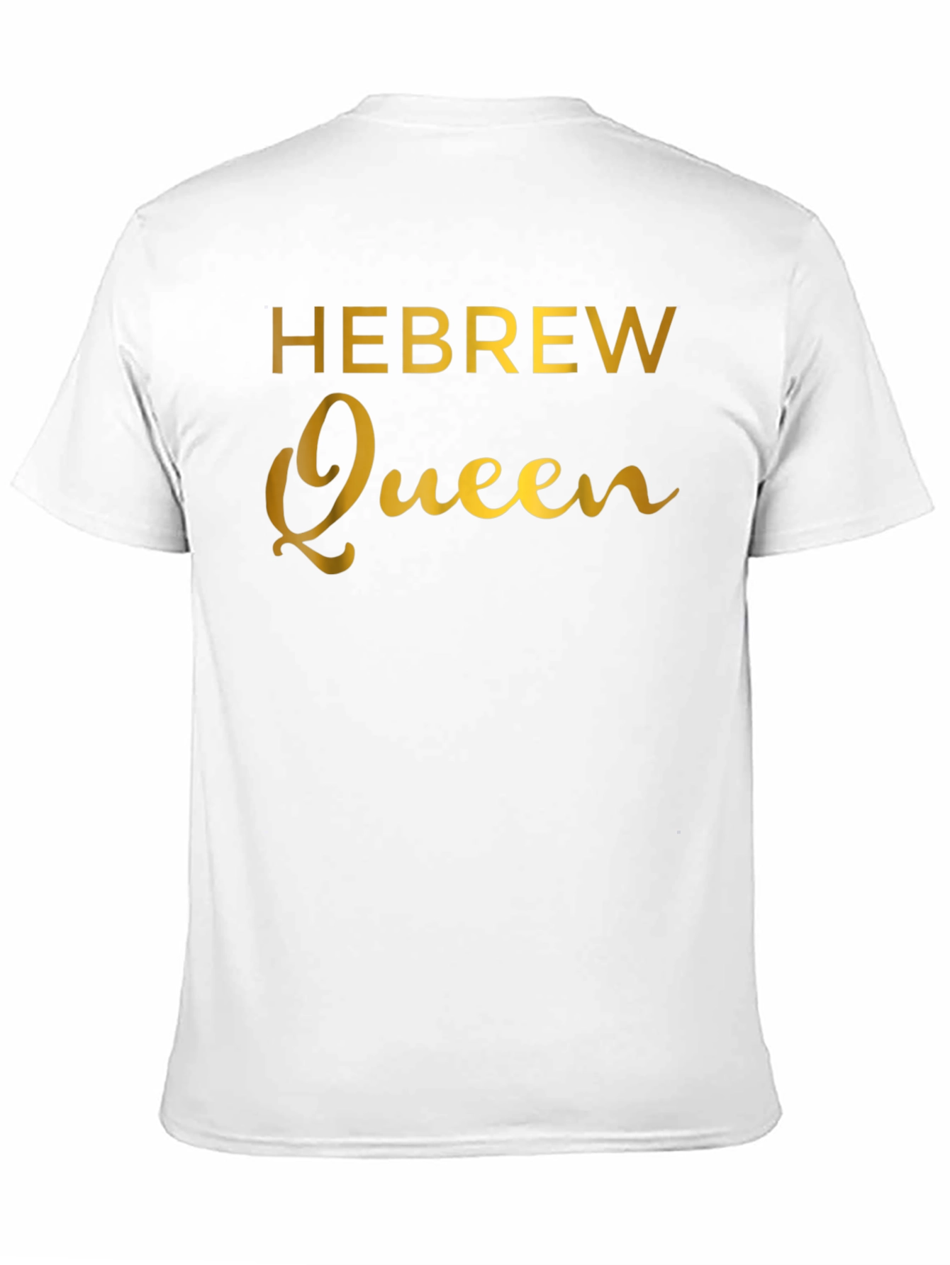 Hebrew Queen Graphic Print Black T-Shirt