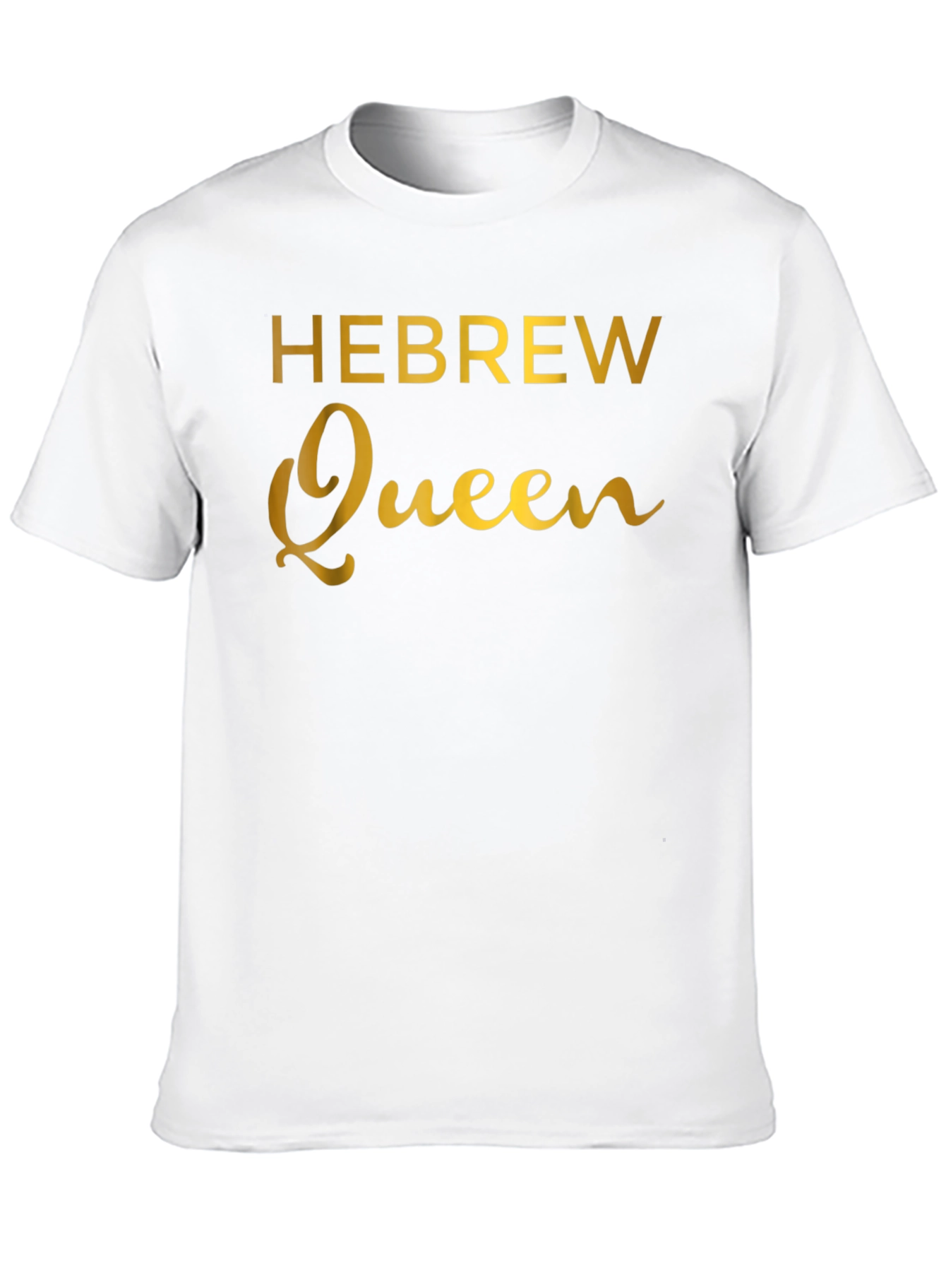 Hebrew Queen Graphic Print Black T-Shirt