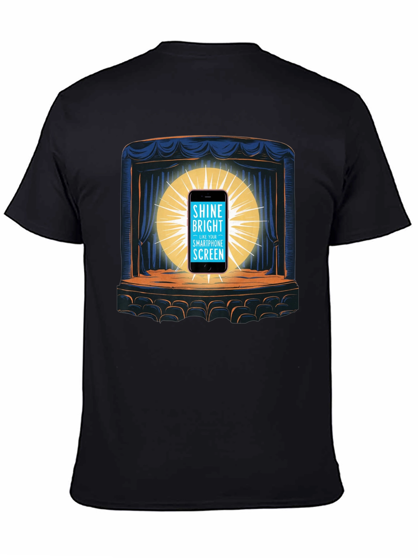 Shine Bright Smartphone Screen Graphic Tee