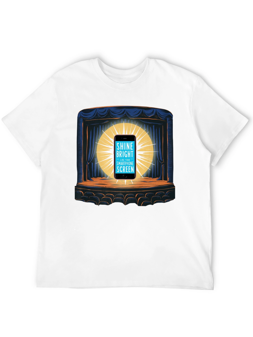 Shine Bright Smartphone Screen Graphic Tee