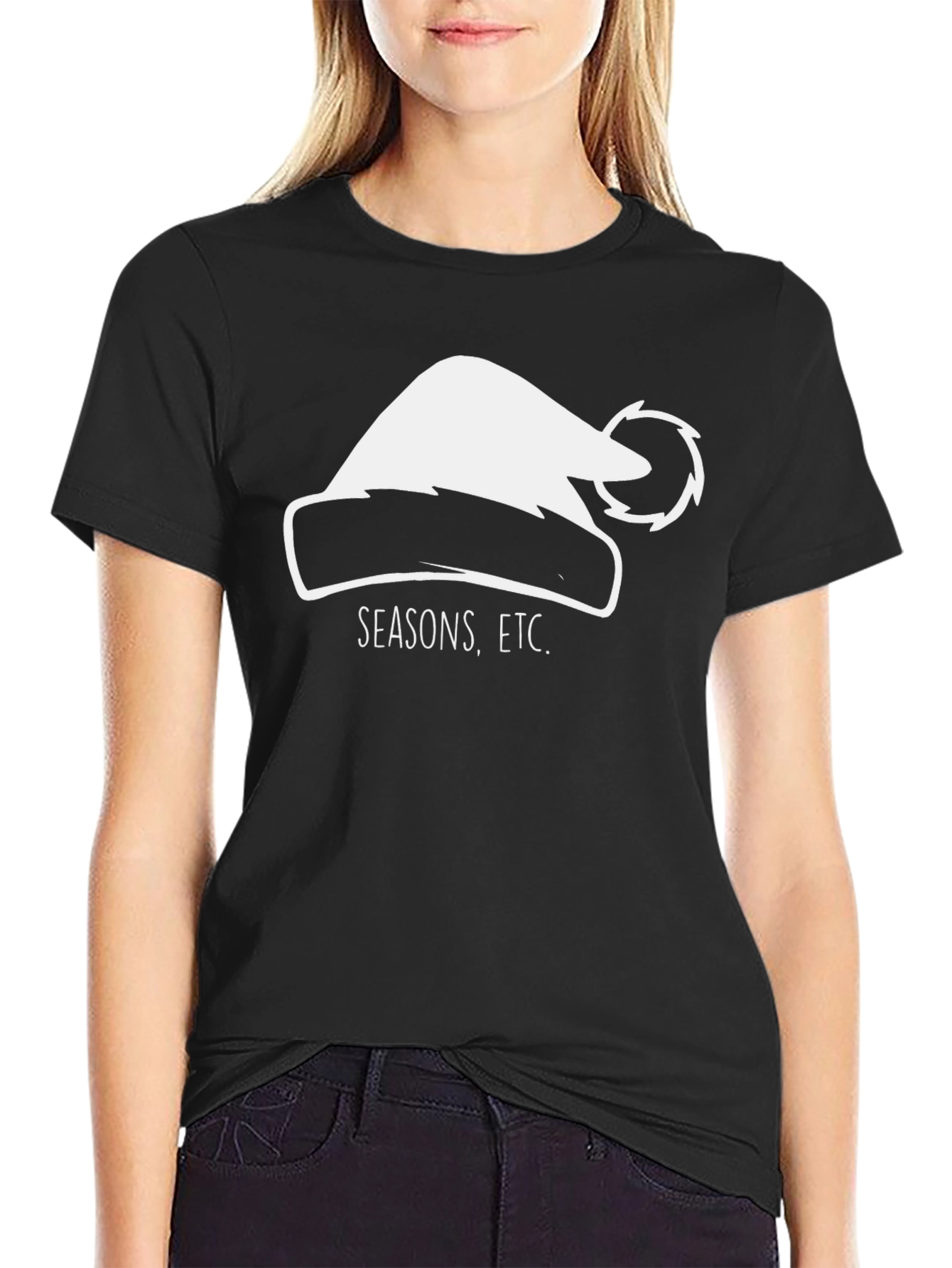 Festive Seasons Graphic Tee - Black