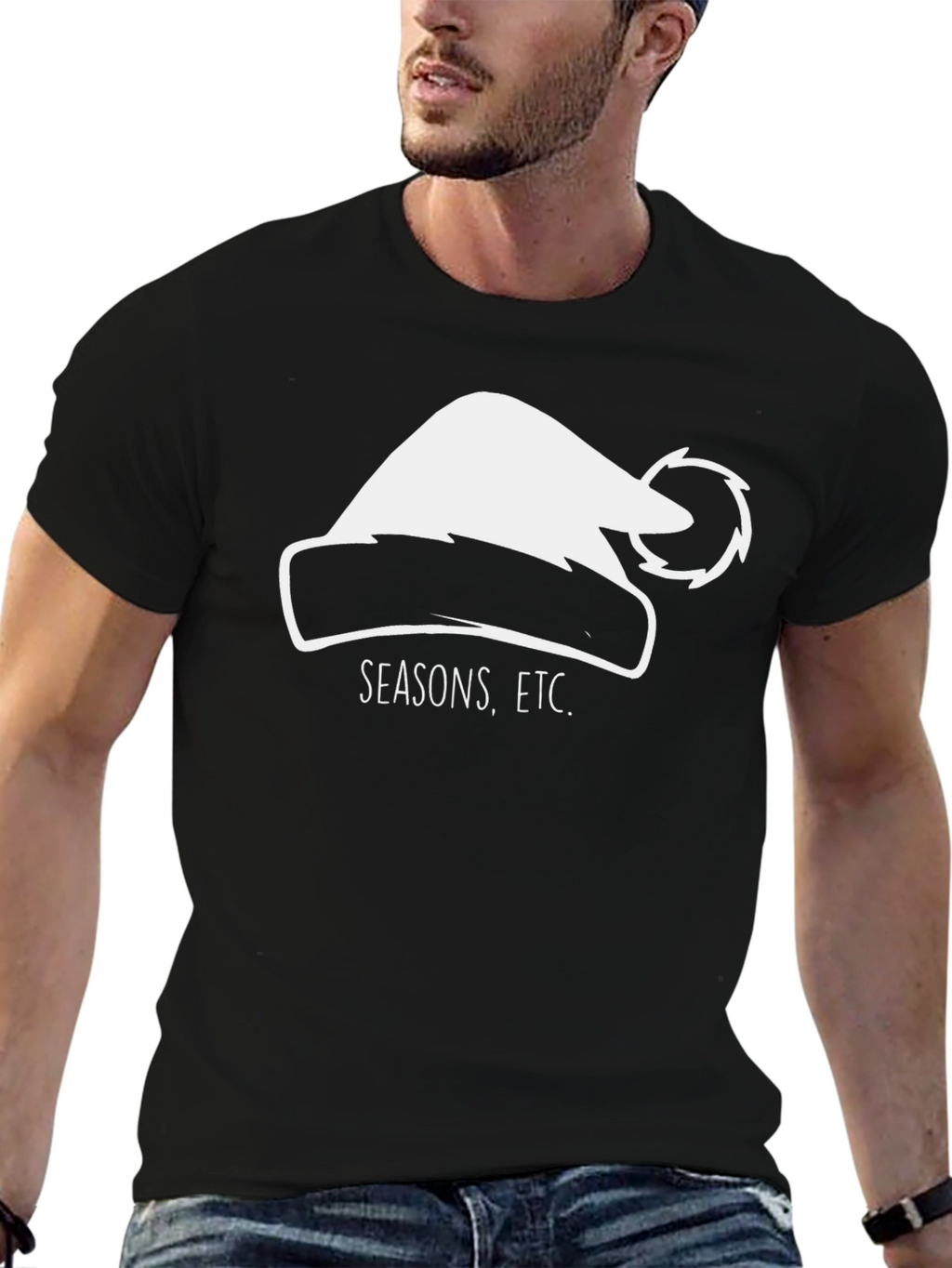 Festive Seasons Graphic Tee - Black