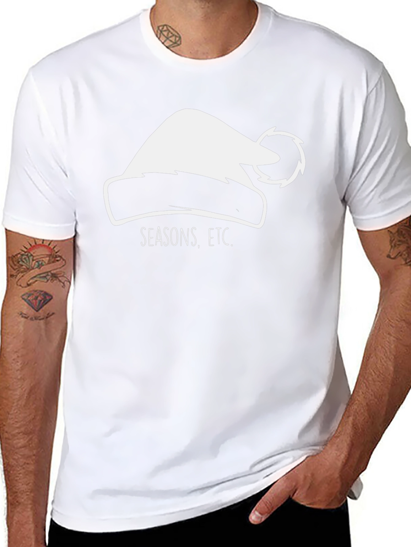 Festive Seasons Graphic Tee - Black