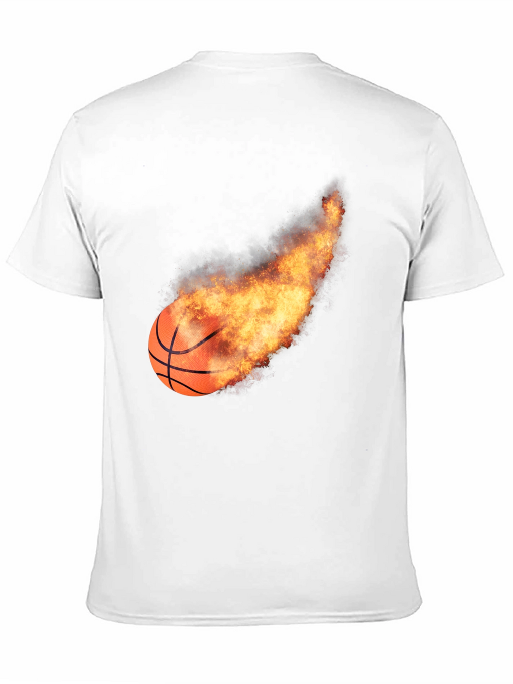 Flaming Basketball Graphic Tee