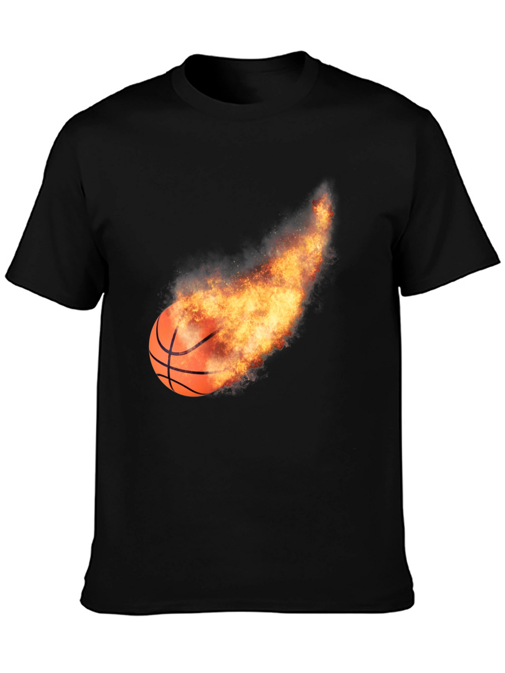 Flaming Basketball Graphic Tee