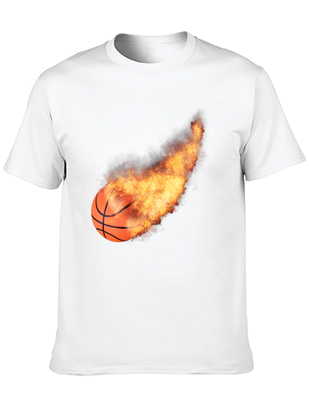 Flaming Basketball Graphic Tee