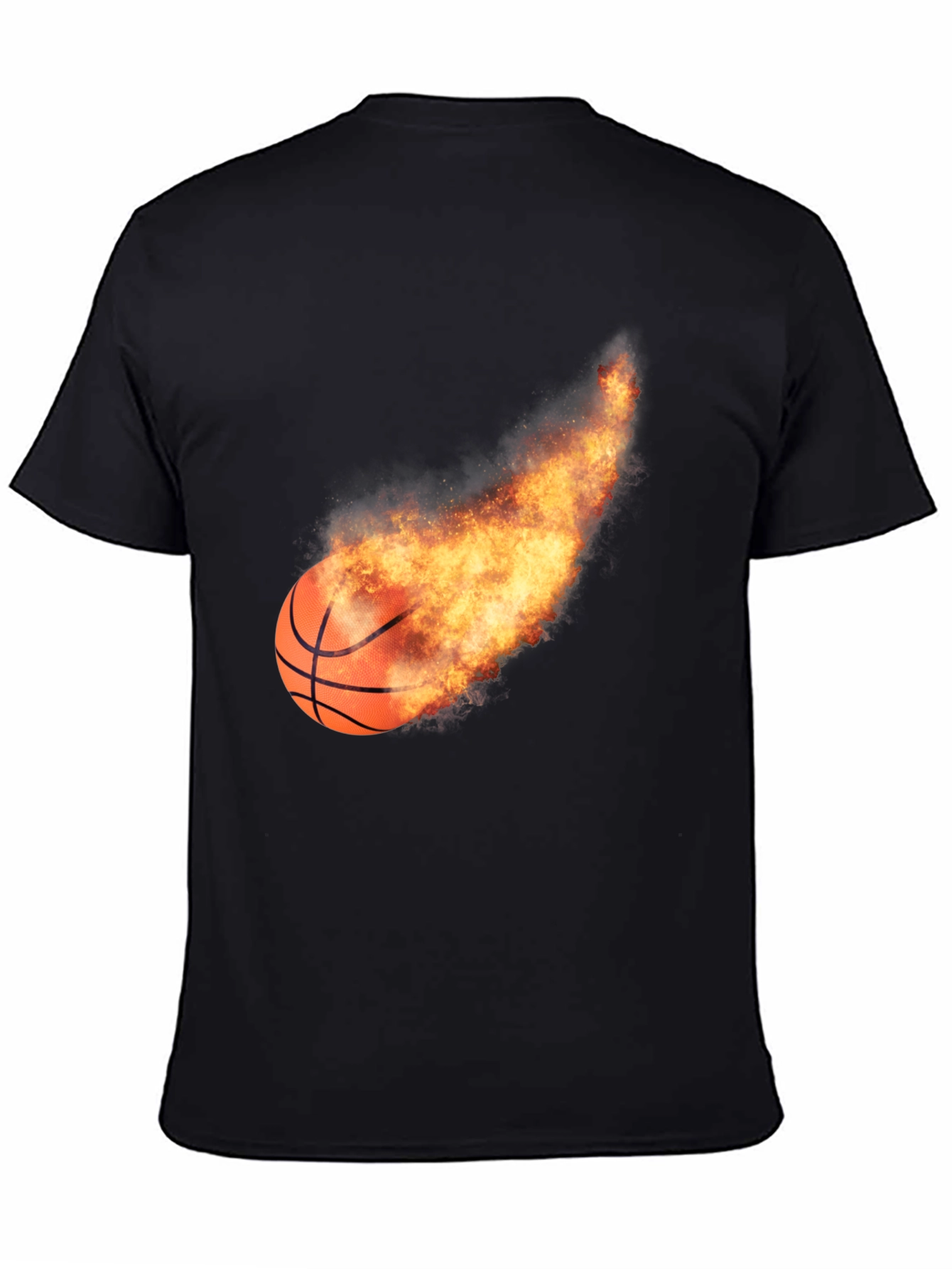 Flaming Basketball Graphic Tee