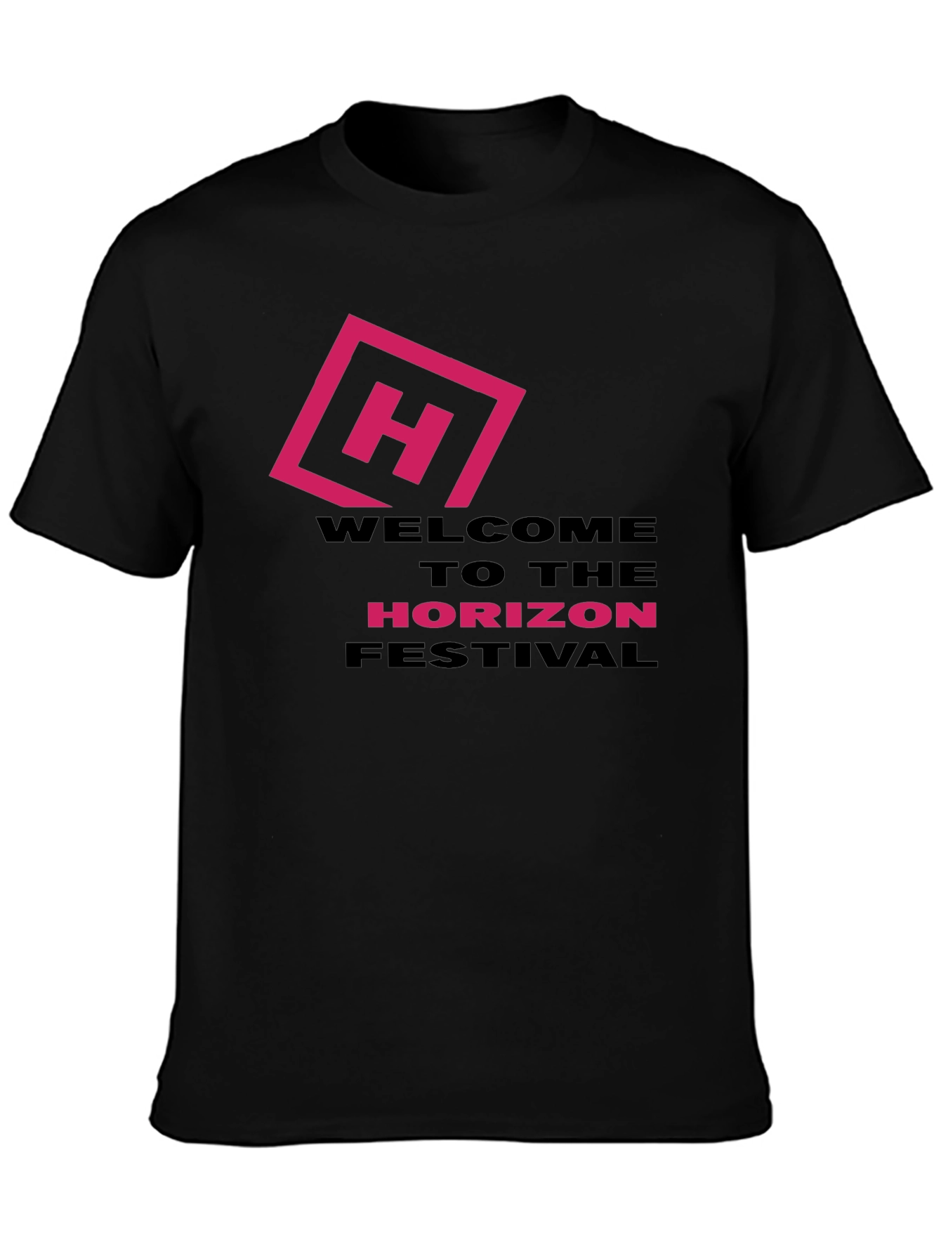 Horizon Festival Graphic Tee - Black Cotton