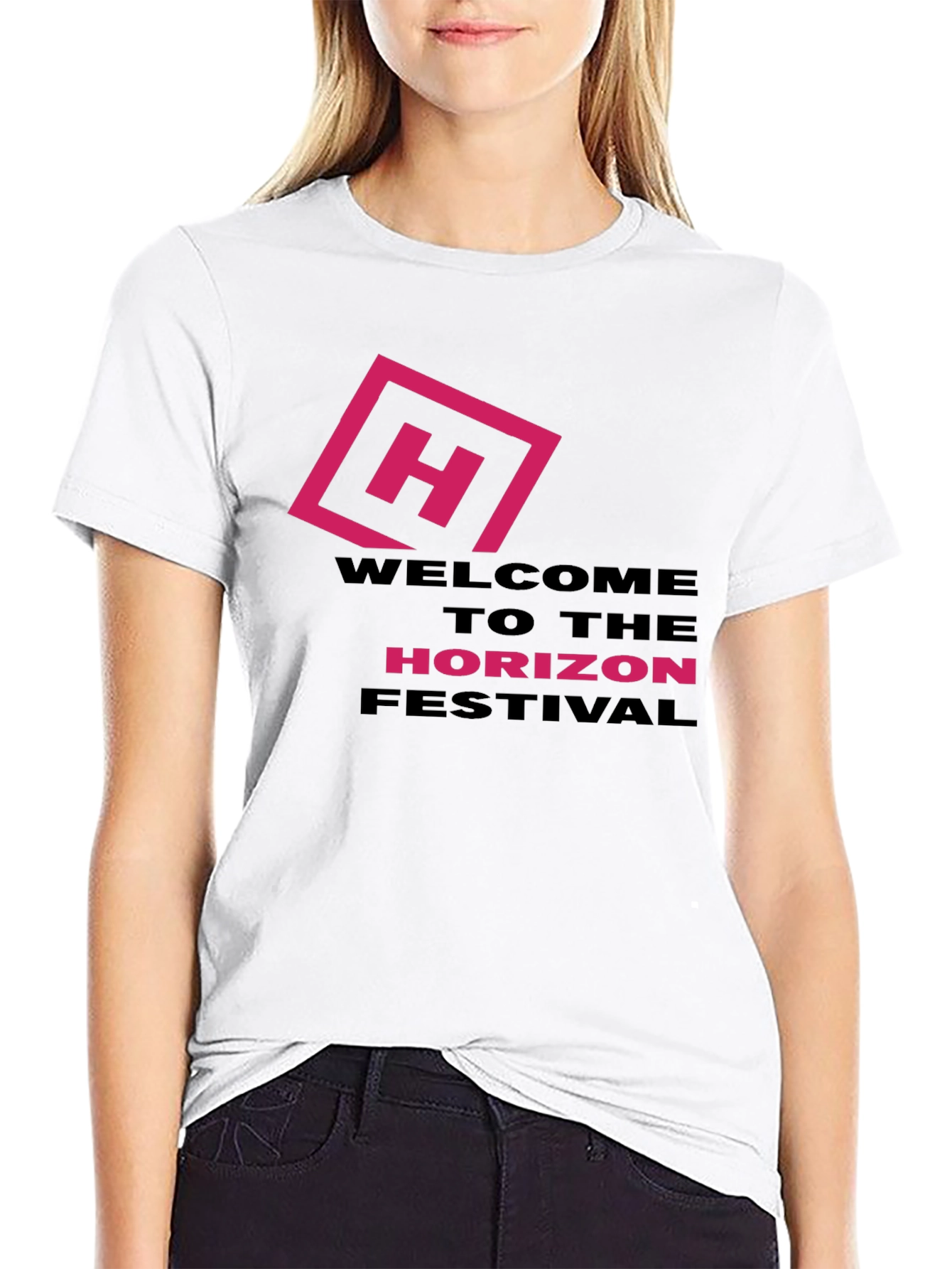 Horizon Festival Graphic Tee - Black Cotton