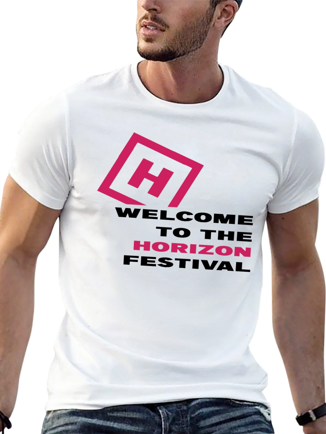 Horizon Festival Graphic Tee - Black Cotton