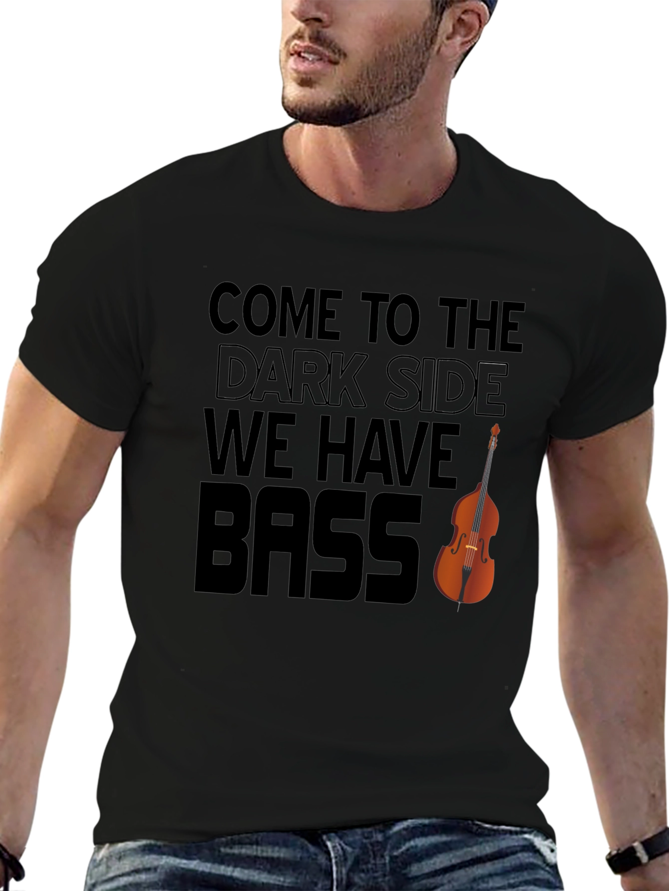 Bass Player T-Shirt: Dark Side Humor Tee
