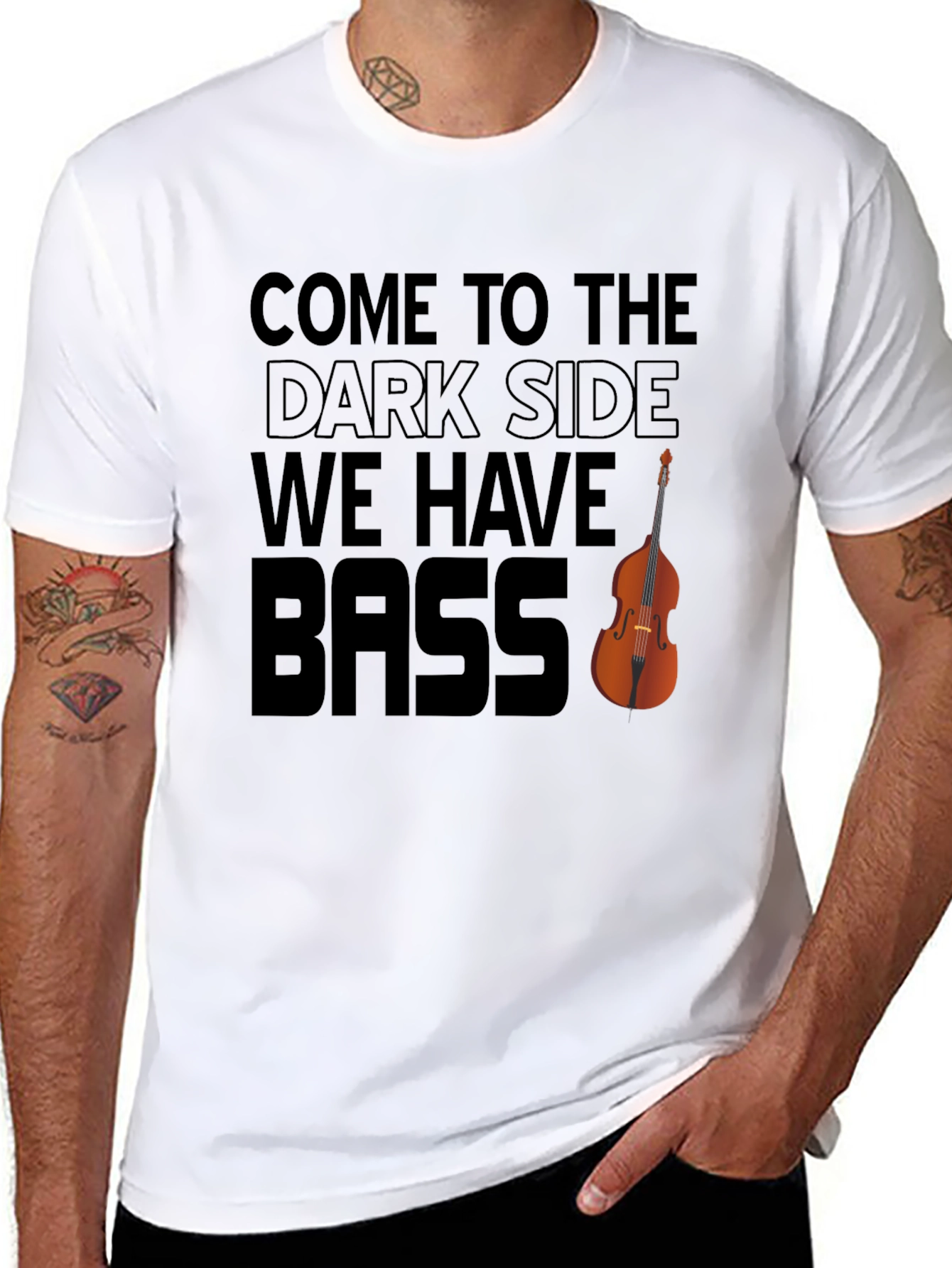 Bass Player T-Shirt: Dark Side Humor Tee