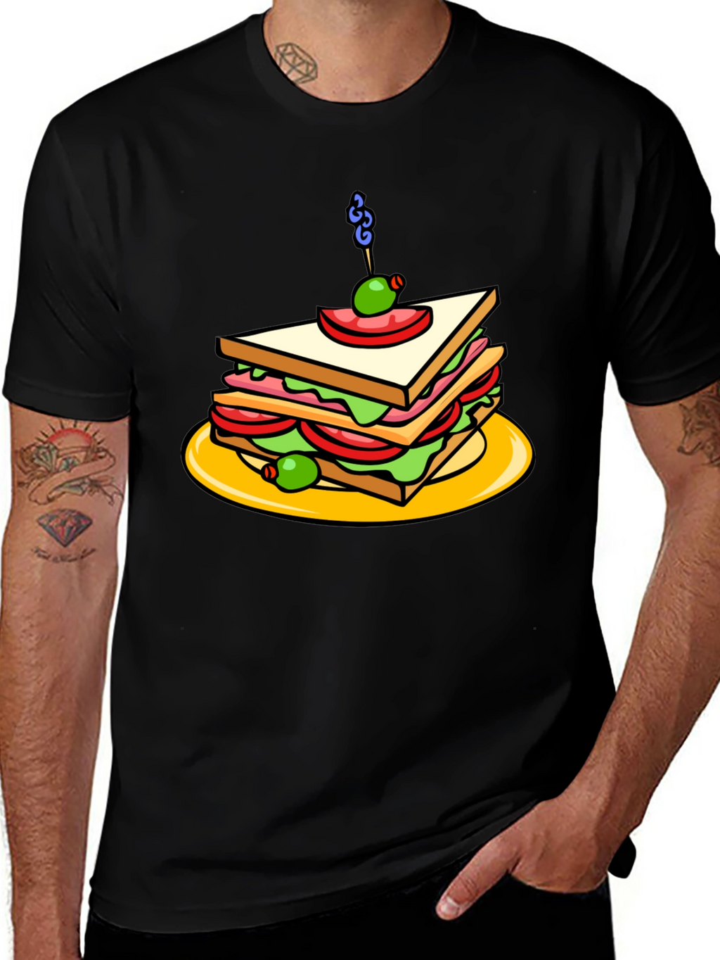 Sandwich Graphic Black Tee Shirt