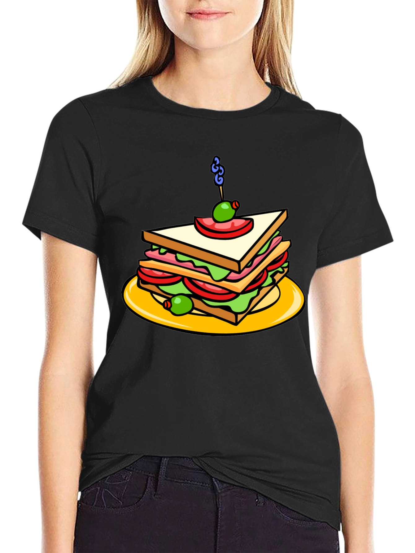 Sandwich Graphic Black Tee Shirt