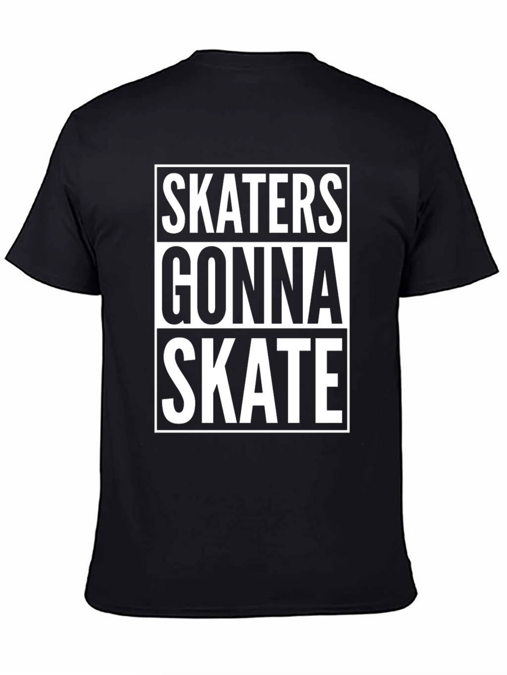 Skaters Gonna Skate Graphic Tee - Black Cotton T-Shirt