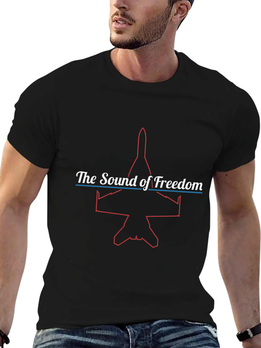 Sound of Freedom Jet Graphic T-Shirt