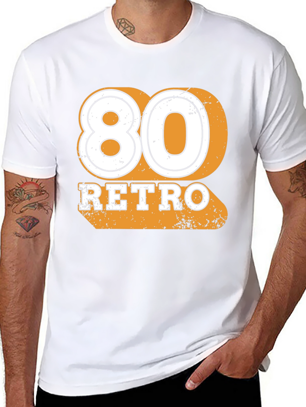 80 Retro Black T-Shirt