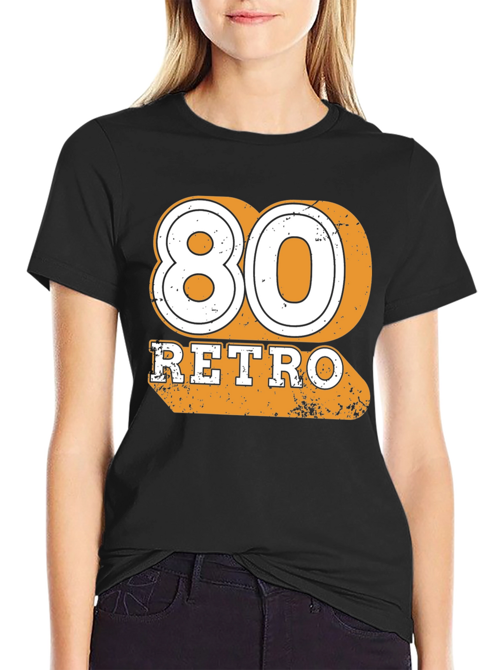 80 Retro Black T-Shirt