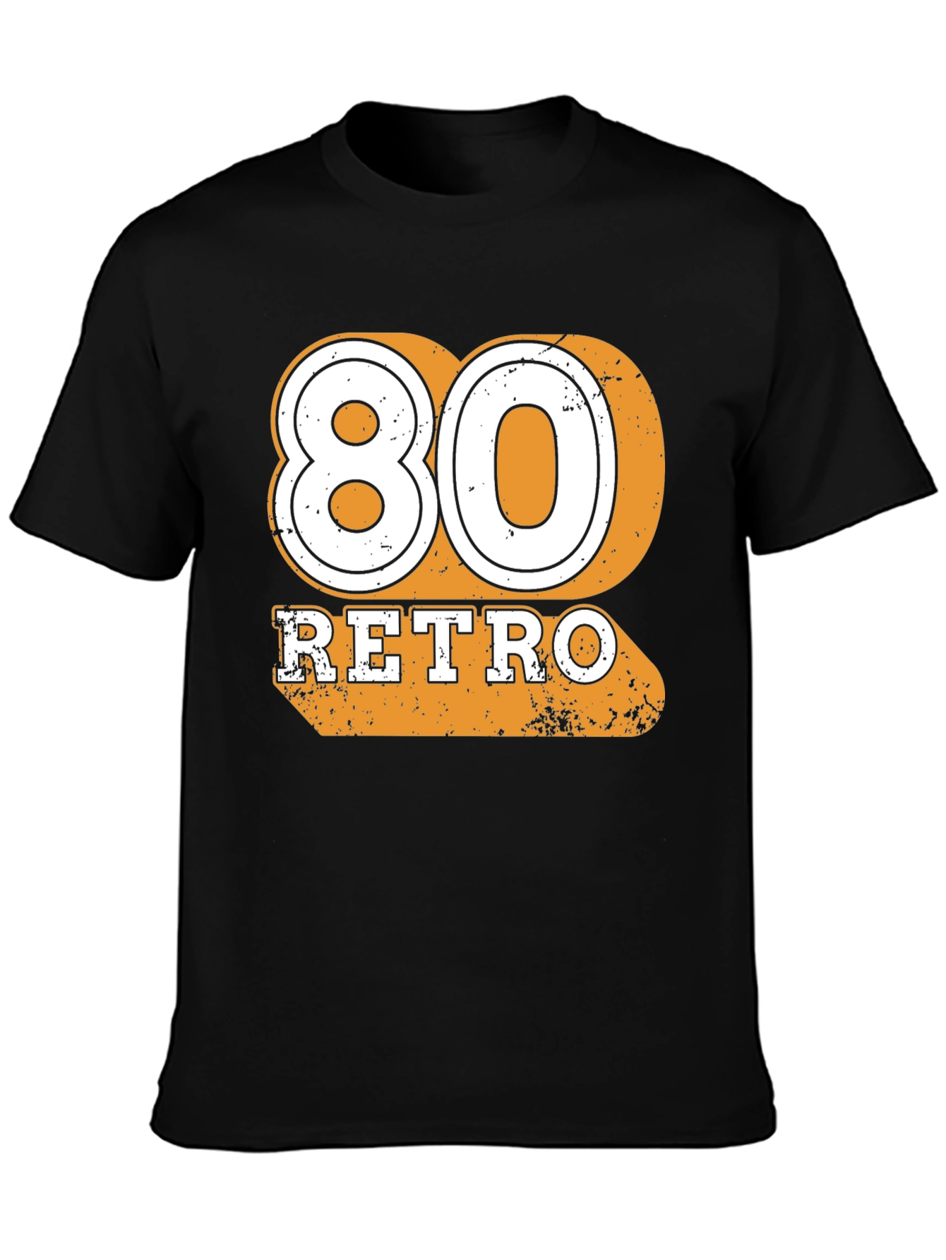 80 Retro Black T-Shirt