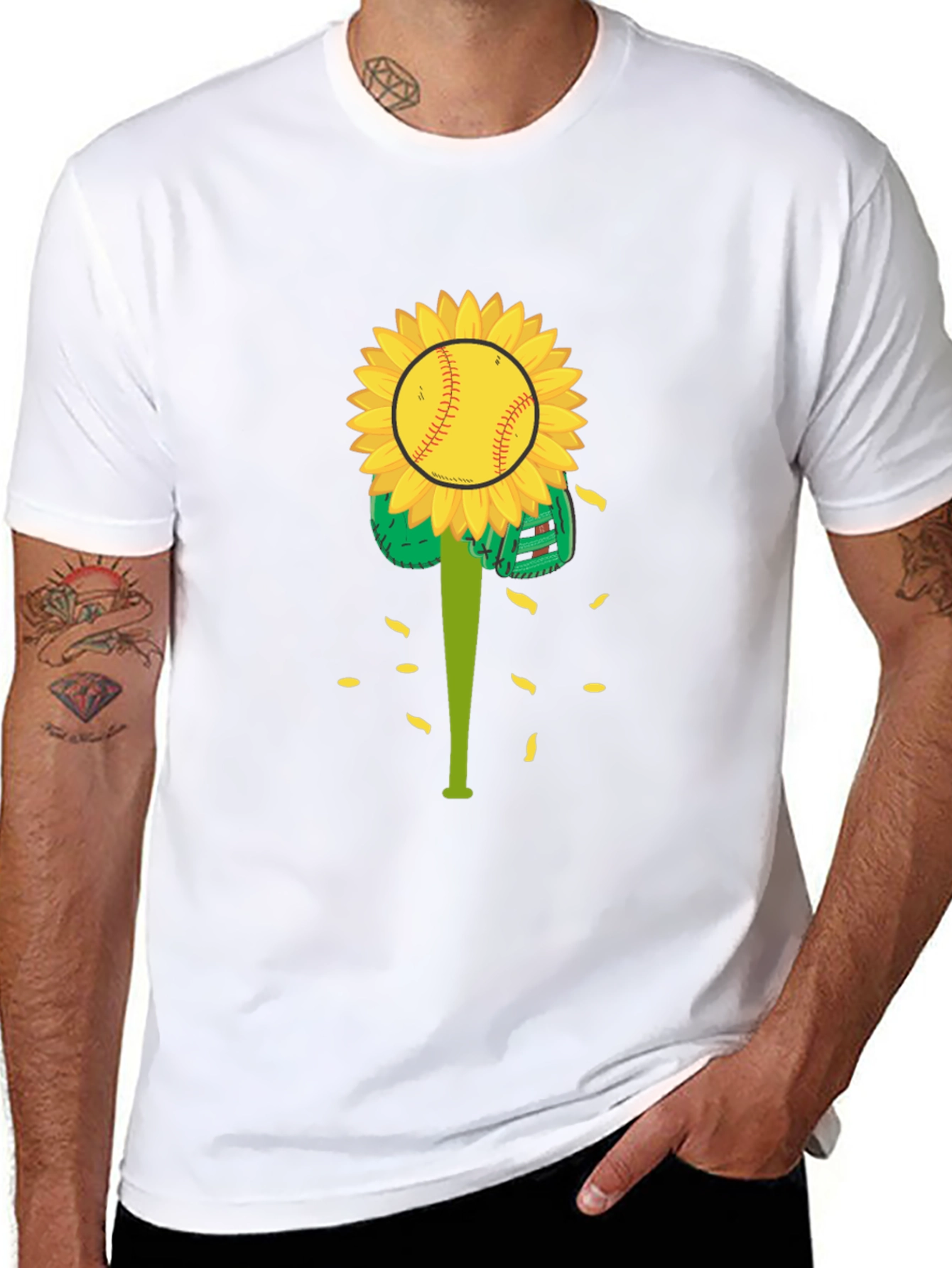 Sunflower Baseball Graphic Tee