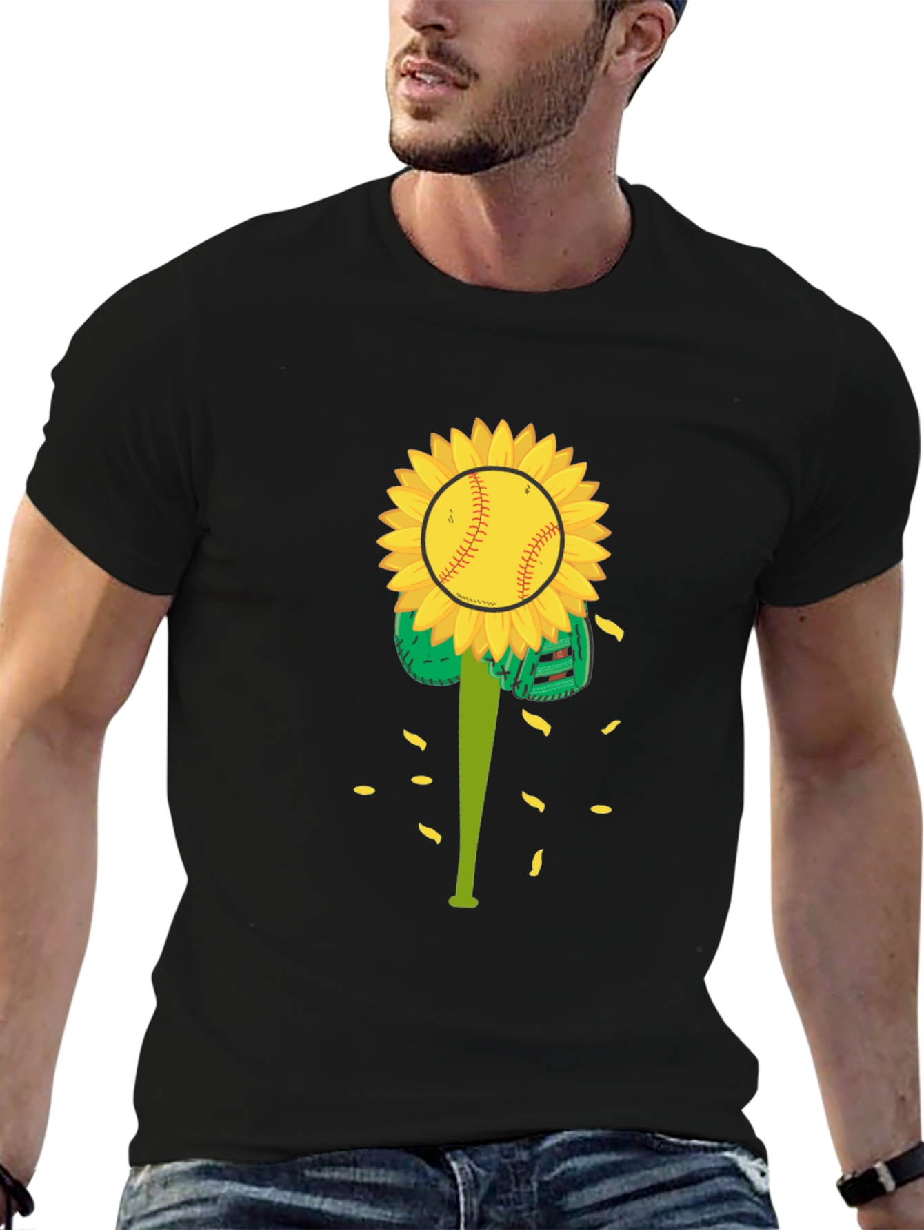 Sunflower Baseball Graphic Tee