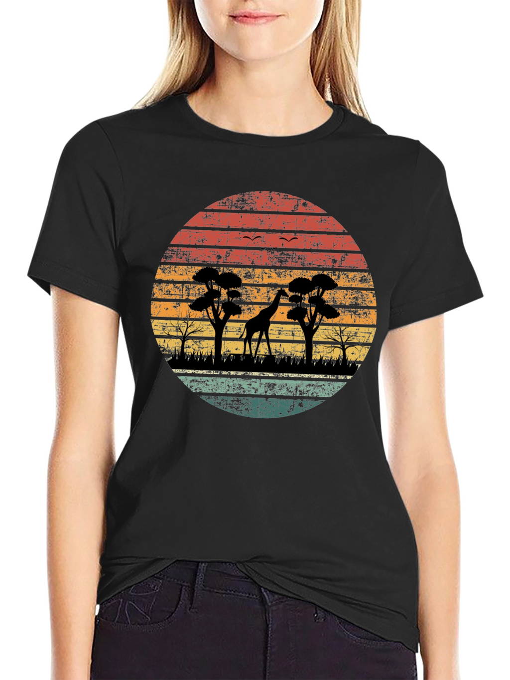 Retro Safari Giraffe T-Shirt