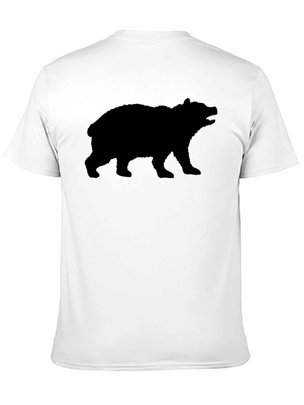 Bear Silhouette Graphic T-Shirt - Black