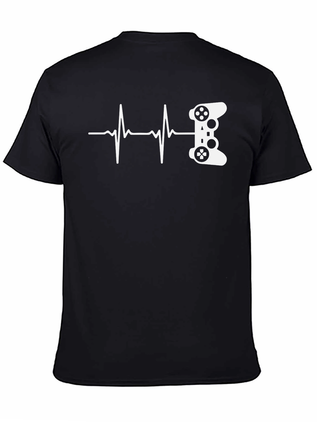Gamer Heartbeat Graphic Tee - Black