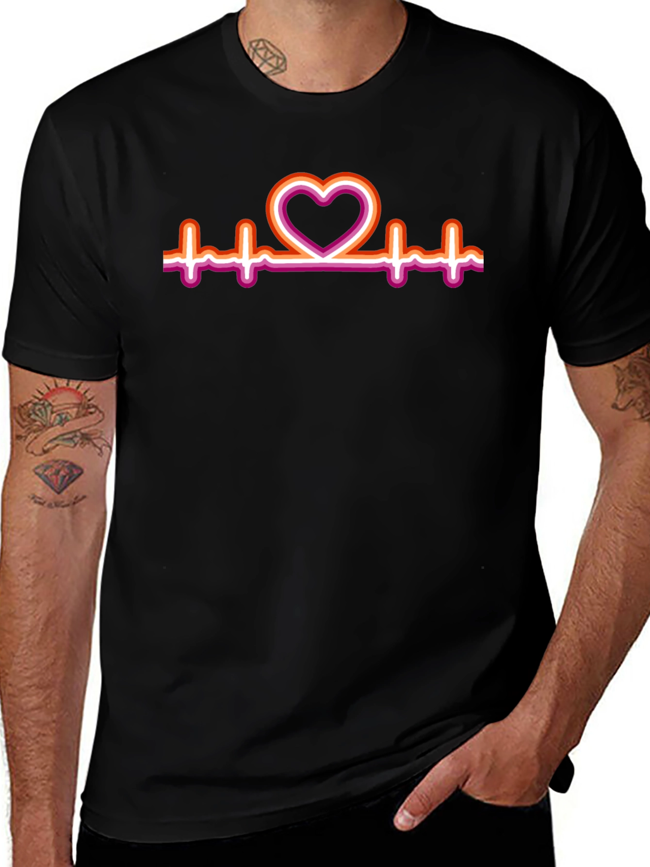 Lesbian Heartbeat Pride T-Shirt