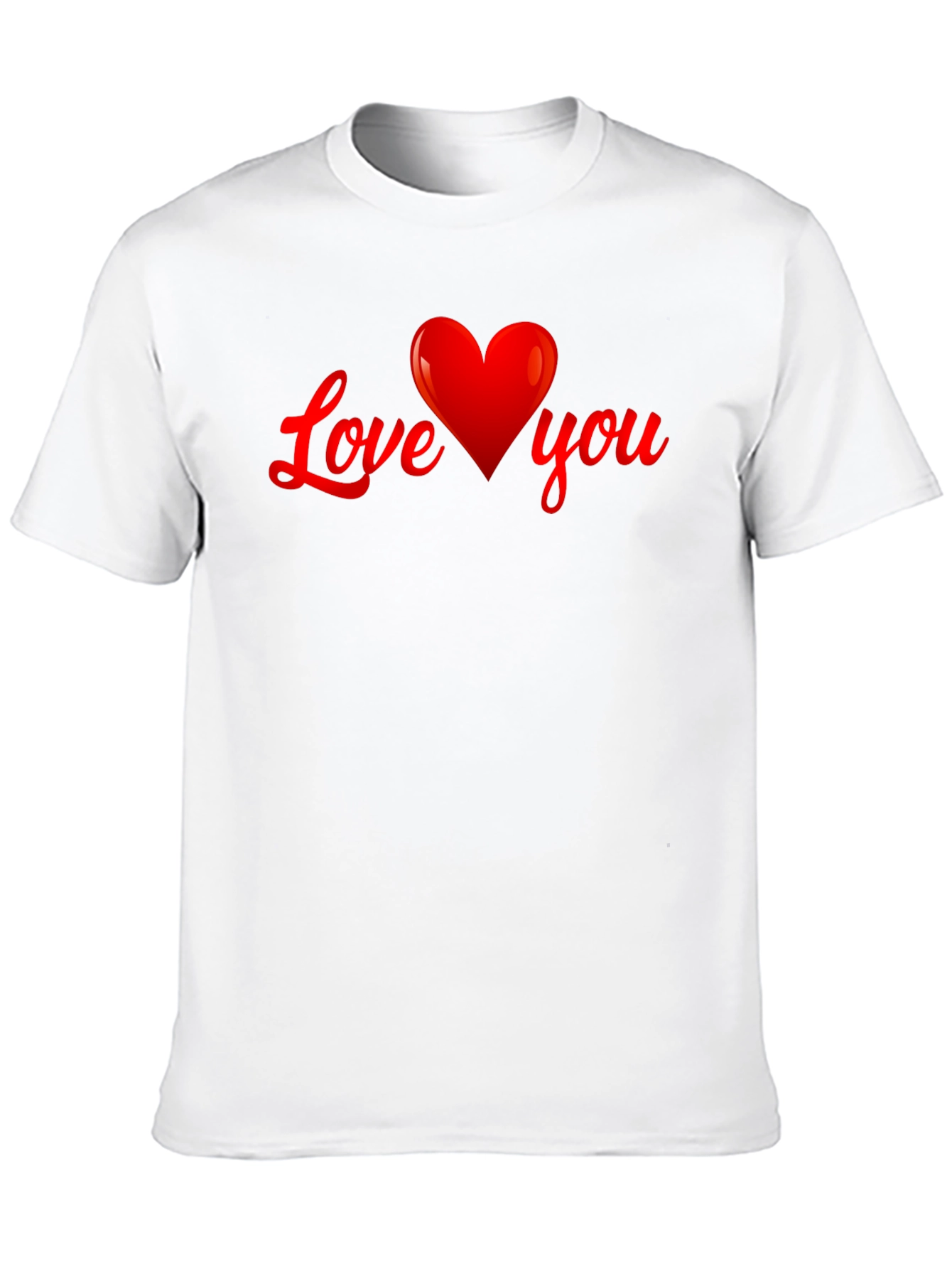 Love You Heart Graphic T-Shirt - Black