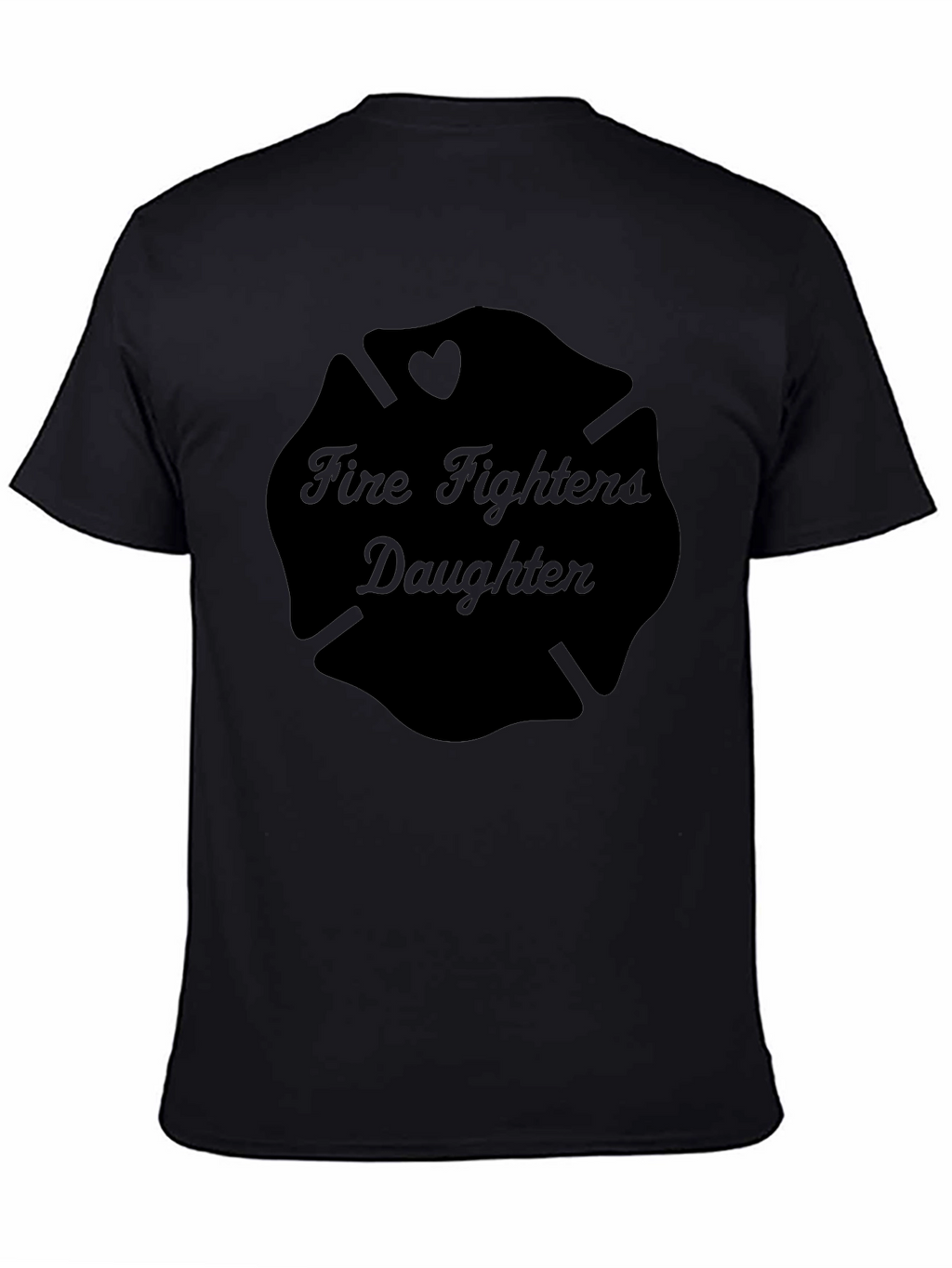 Firefighters Daughter Black T-Shirt