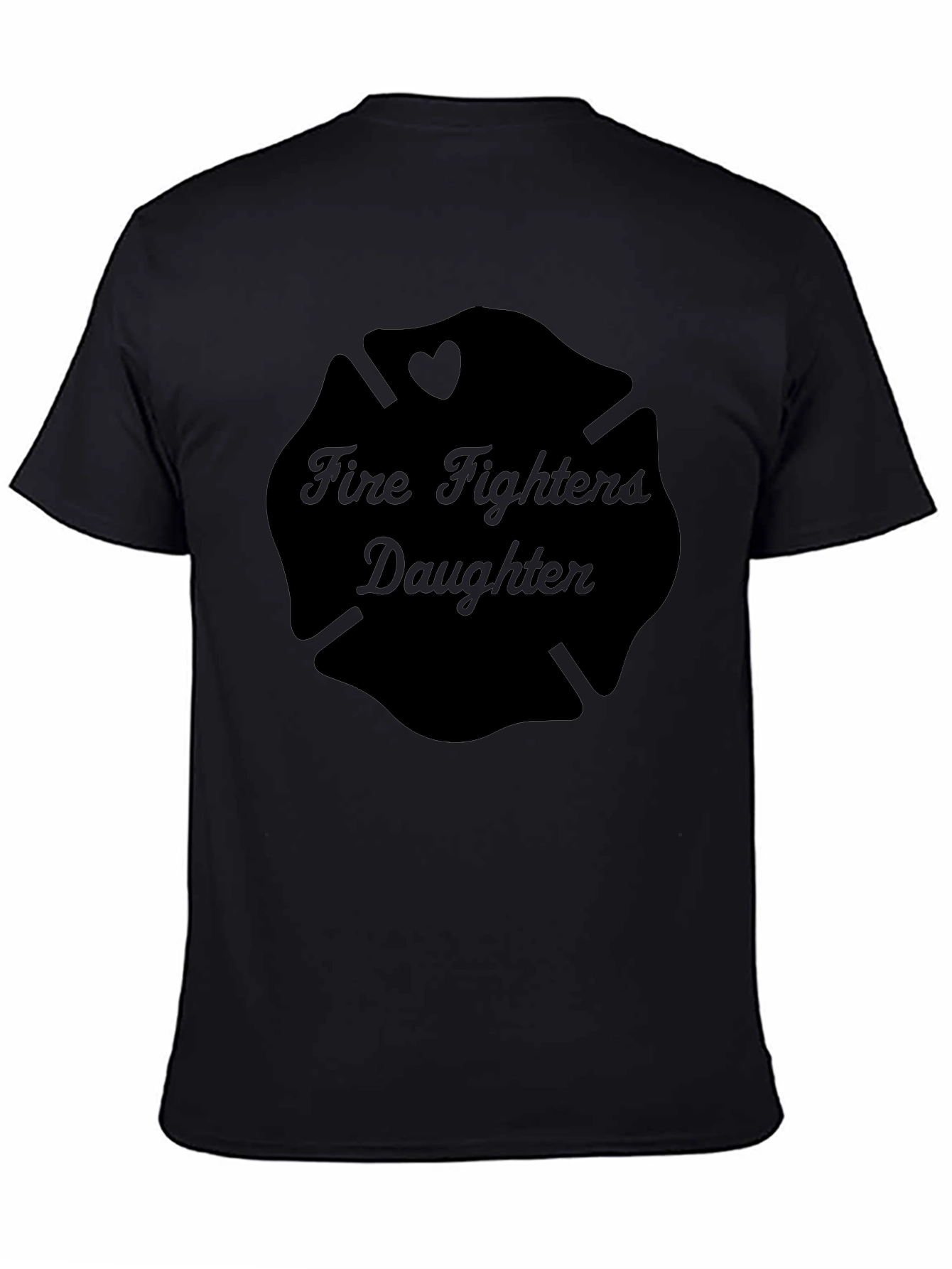Firefighters Daughter Black T-Shirt