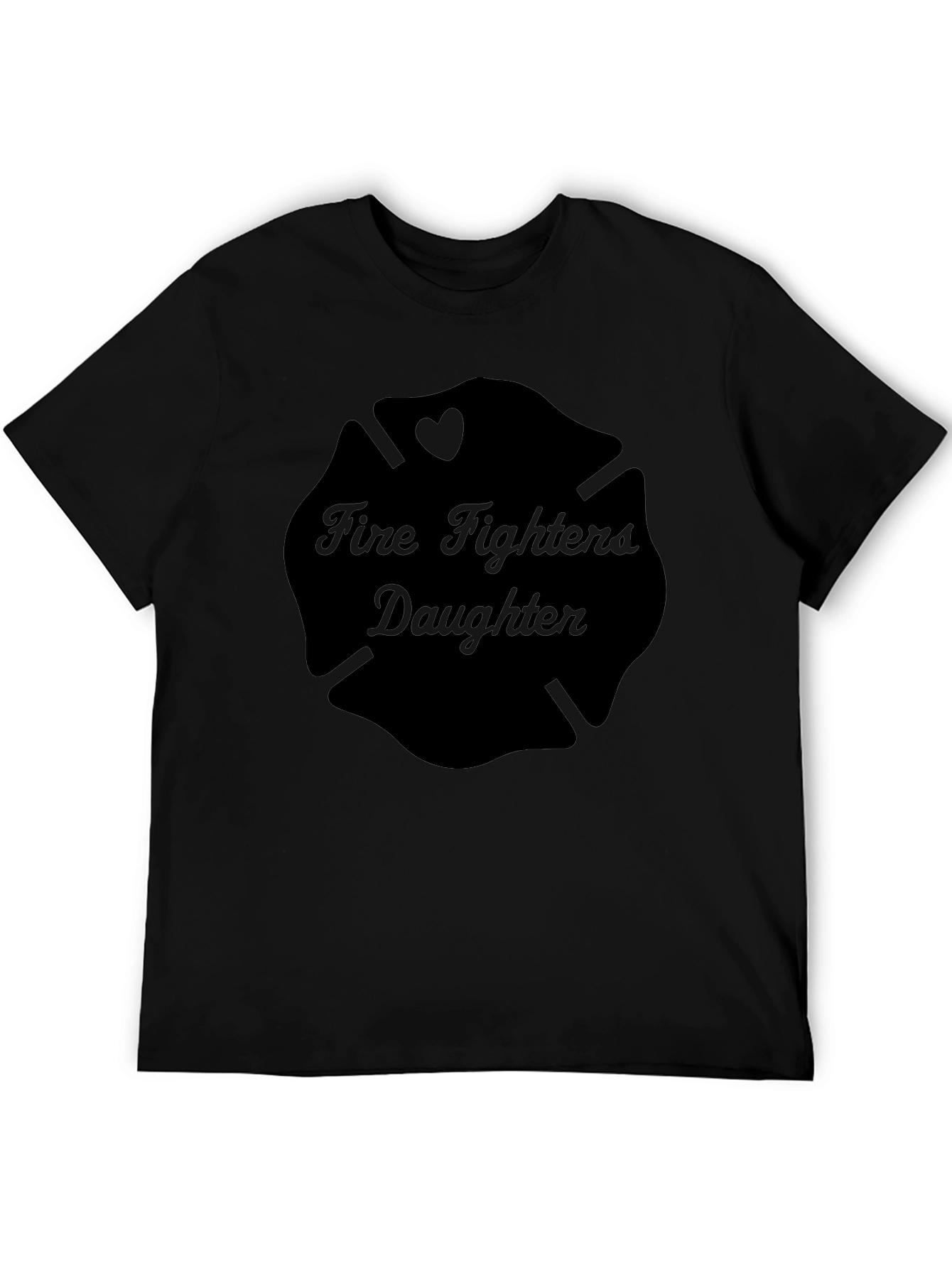 Firefighters Daughter Black T-Shirt