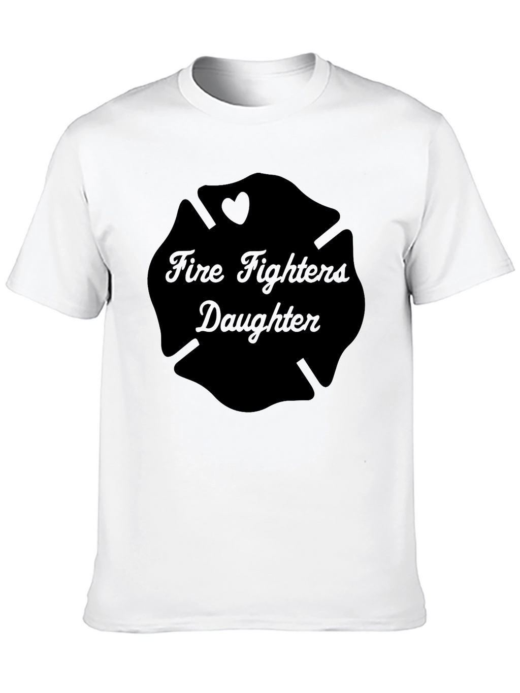 Firefighters Daughter Black T-Shirt