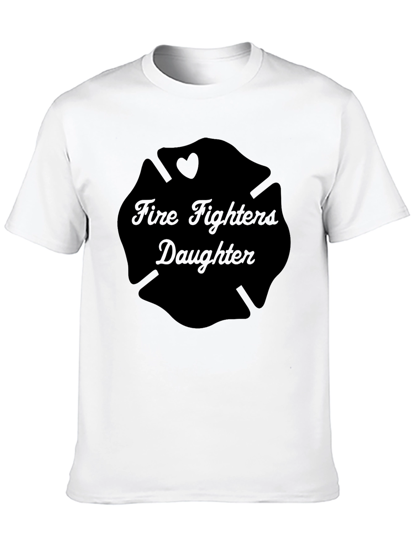 Firefighters Daughter Black T-Shirt