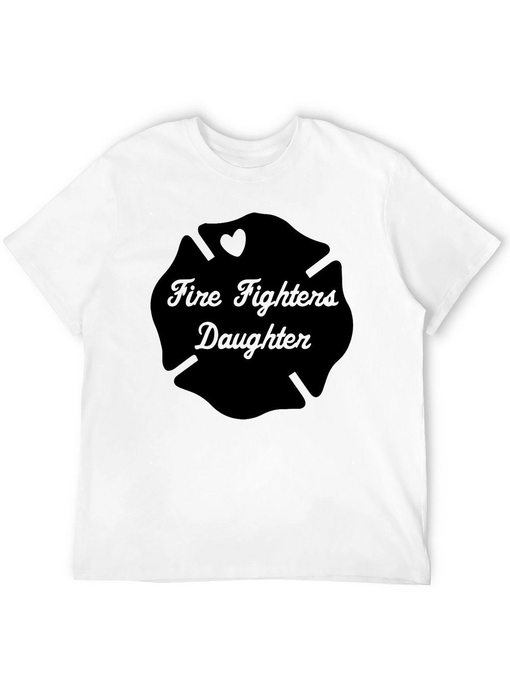 Firefighters Daughter Black T-Shirt