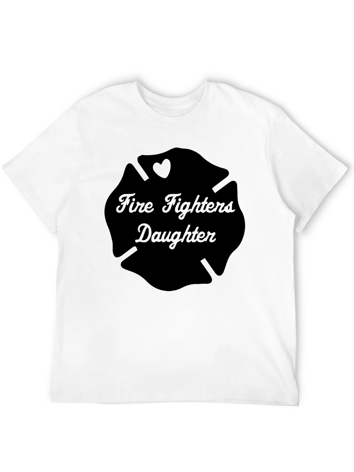 Firefighters Daughter Black T-Shirt