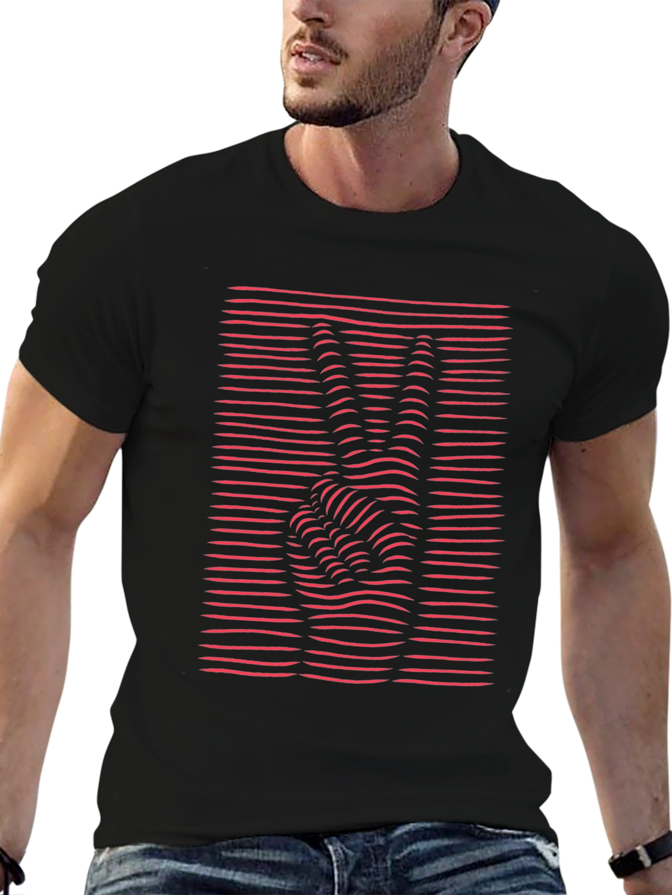 Retro Peace Sign Graphic Tee - Black