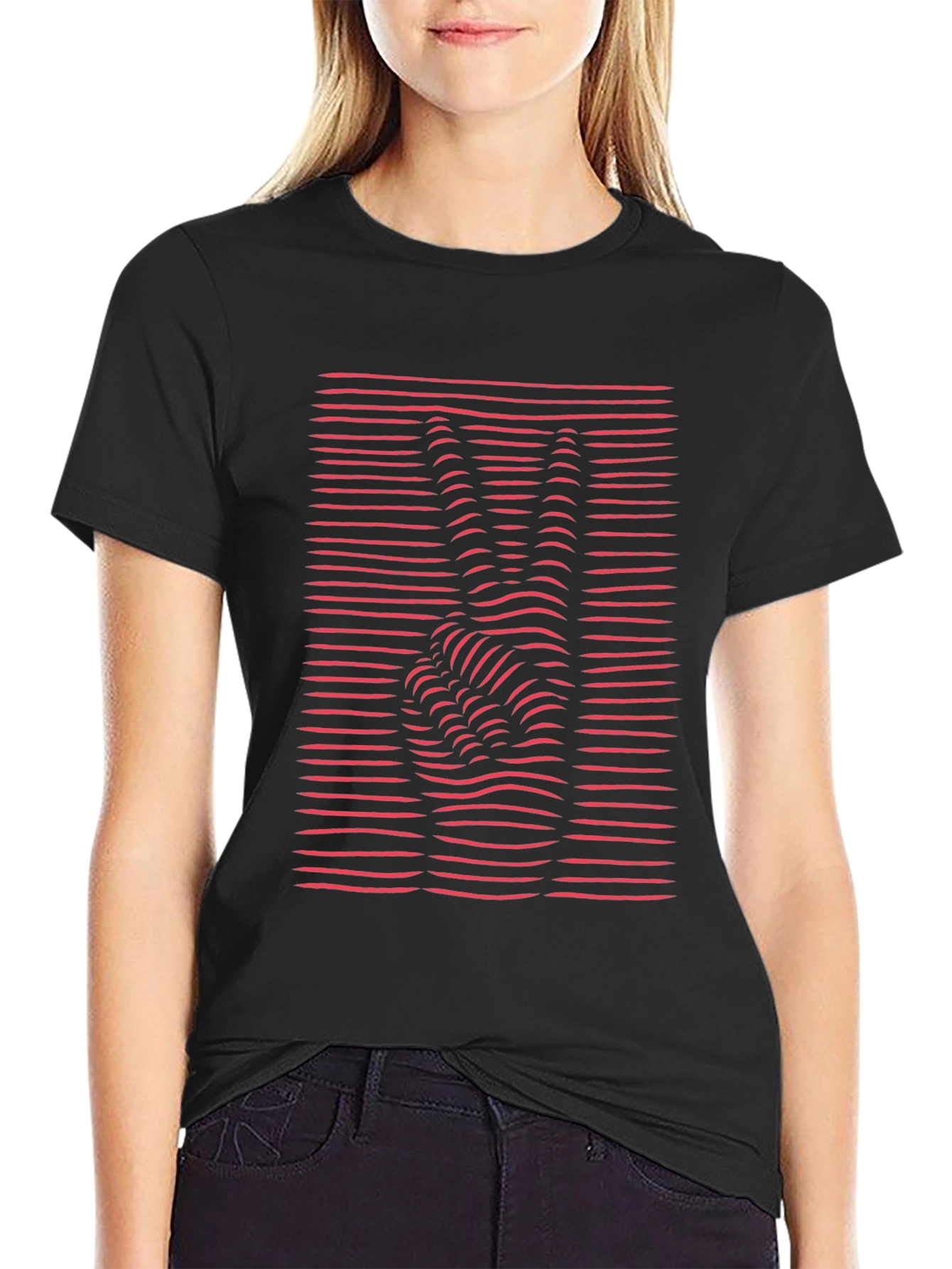 Retro Peace Sign Graphic Tee - Black